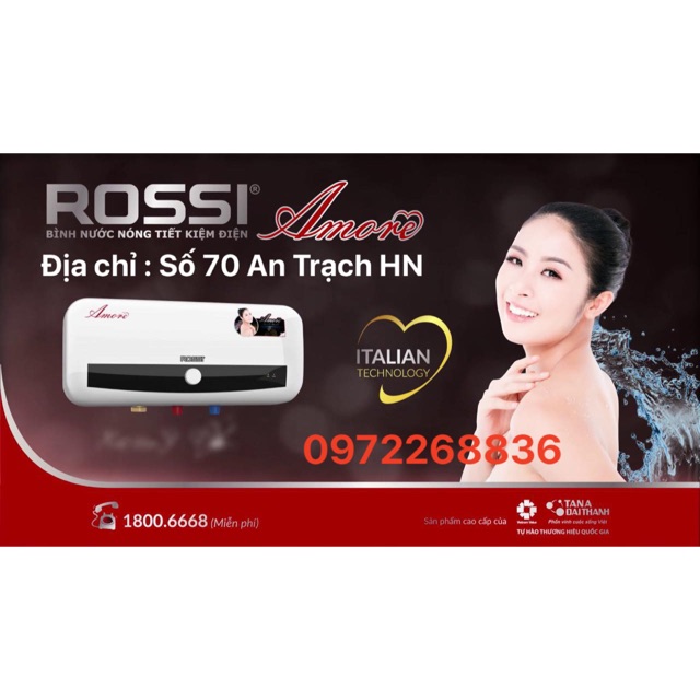 Bình nước nóng ROSSI AMORE ngang SL15/20/30L