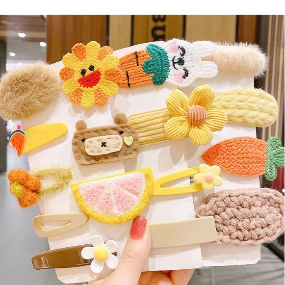 Set kẹp tóc 8 món BKIDS nhiều hình dễ thương cho bé gái