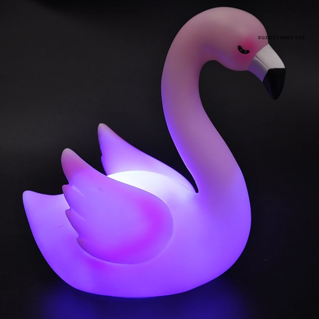 Đèn ngủ PVC hình chim hồng hạc trang trí nhà ở lãng mạn chất lượng cao