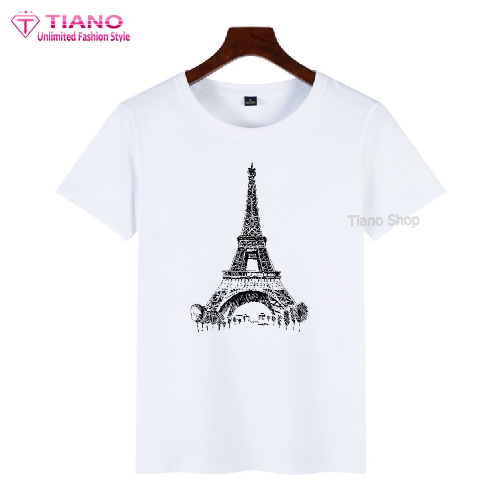 Áo Thun Nữ In Hình Tháp Eiffel Năng Động AT-327 ( 12 Màu )