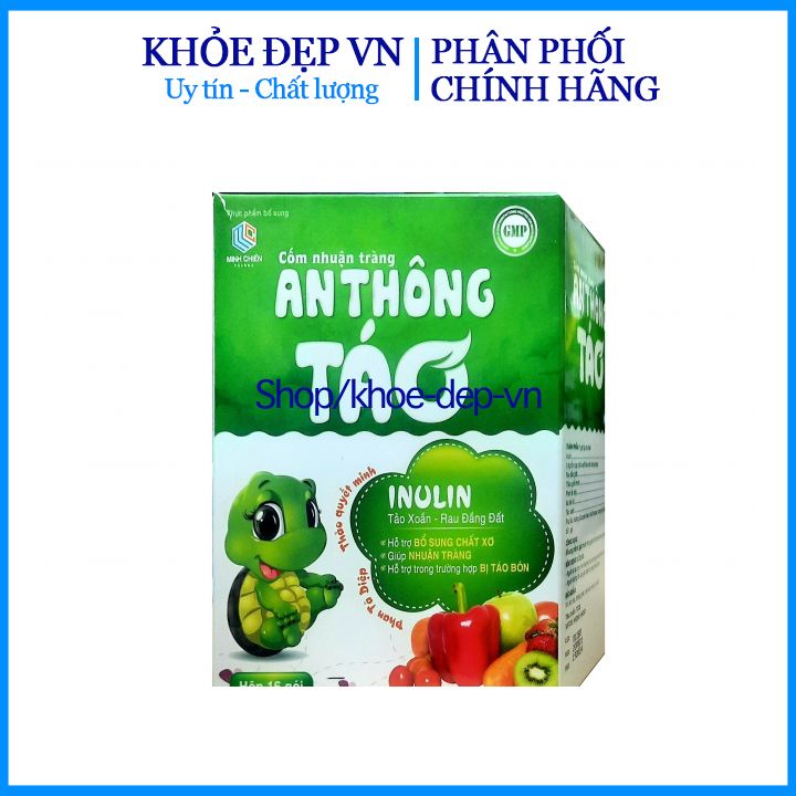 Cốm nhuận tràng An Táo Thông bổ sung chất xơ, nhuận tràng, hỗ trợ trường hợp bị táo bón  - Hộp 16 gói