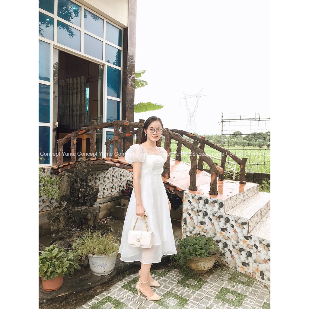 Đầm Dự Tiệc Công Chúa Tay Phồng Nút | BigBuy360 - bigbuy360.vn
