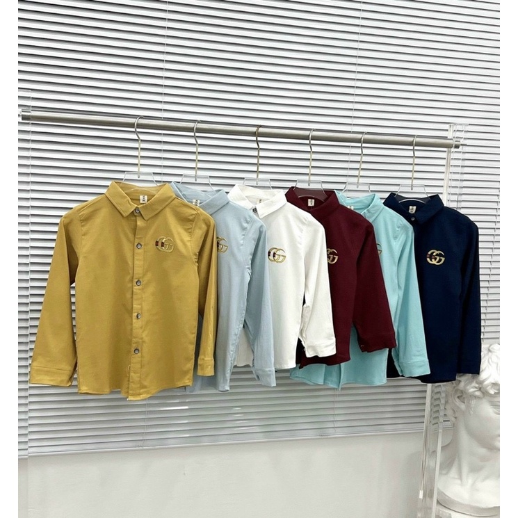 A028 ÁO SƠ MI DÀI TAY 6 MÀU ĐA DẠNG CHO MẸ VÀ BÉ CHỌN  18-28kg