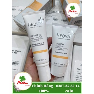 Kem chống nắng neova every day facial fluid spf40, spf44 74ml