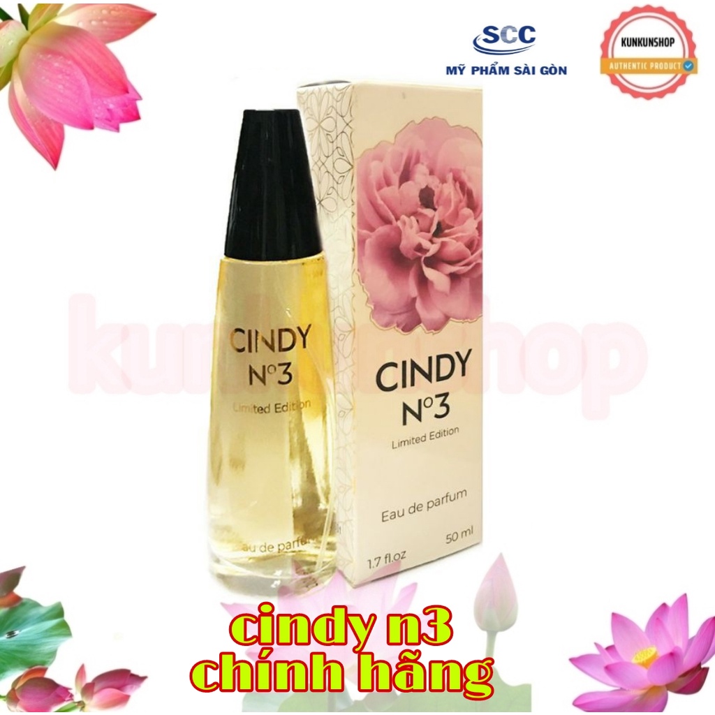 Nước hoa Cindy No3 và no5 mẫu mới phiên bản giới hạn loại nắp đen hương nồng nàn quyến rũ, cổ điển chai 50ml chính hãng