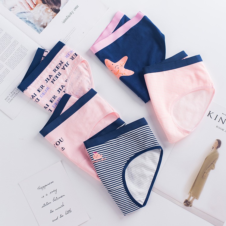 Set 5 quần lót đúc cotton siêu cute mềm mịn, thoáng mát CT-C5