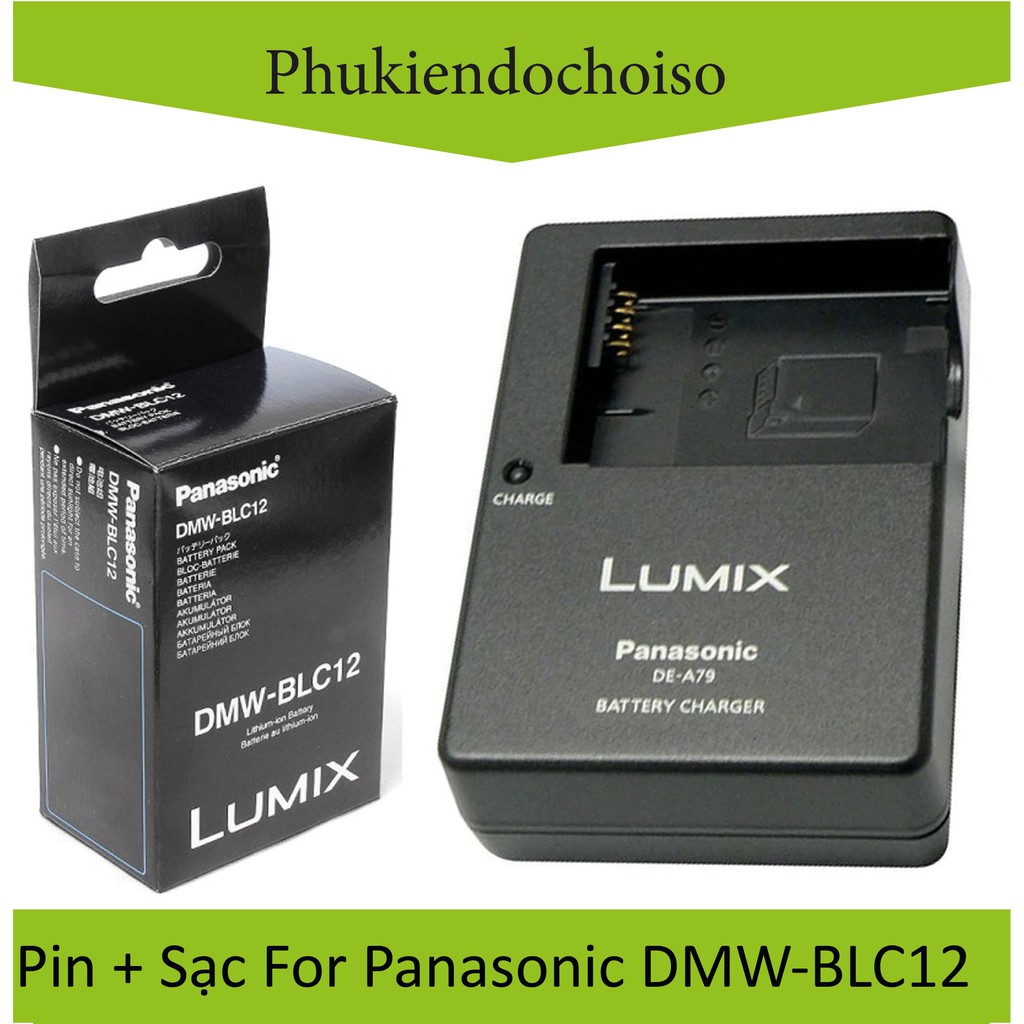 Bộ pin sạc thay thế 1 Pin 1 Sạc máy ảnh Panasonic DMW-BLC12E