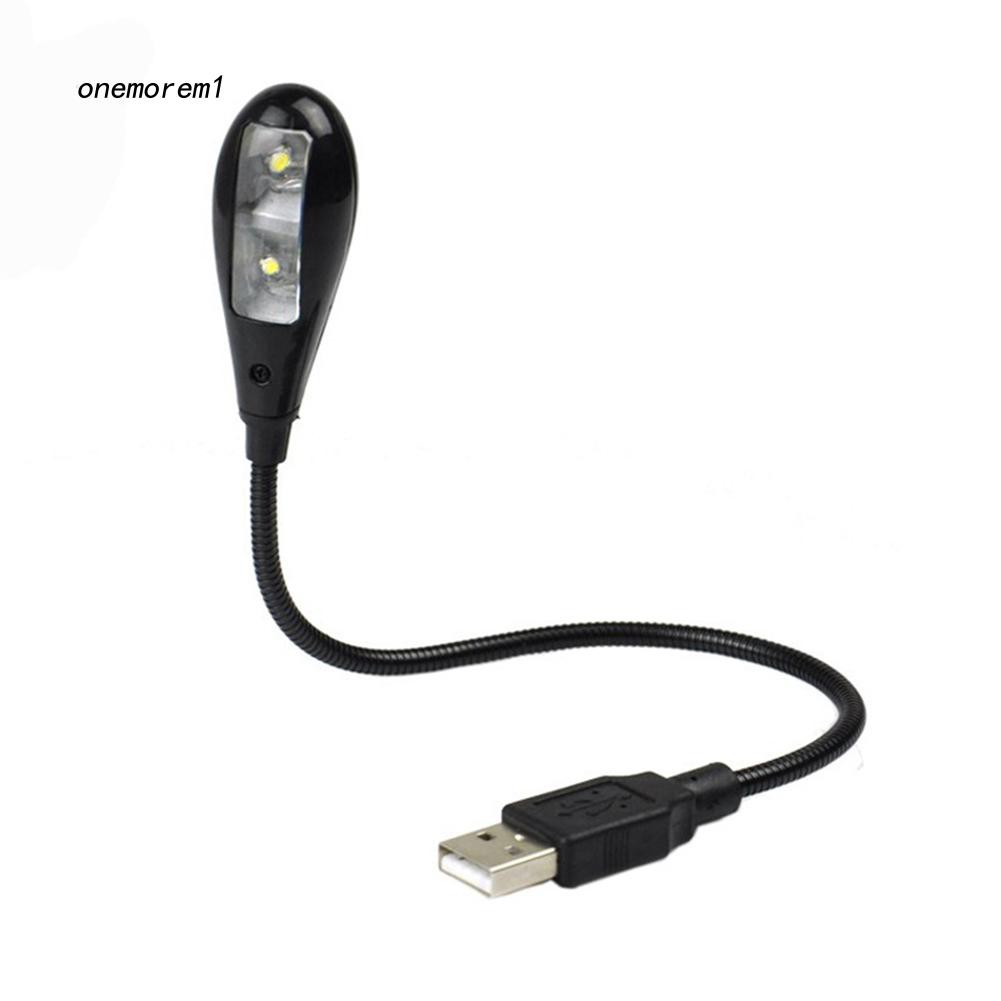 Đèn LED đọc sách cổ ngỗng 2 bóng kết nối USB có công tắc ON/OFF