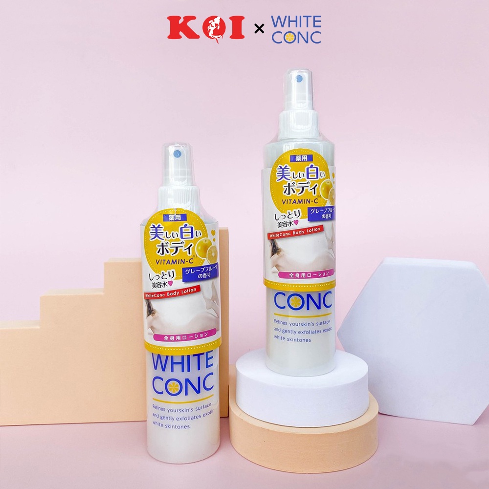 Xịt dưỡng trắng da toàn thân White Conc Body Lotion 245ml chứa vitamin C Nhật Bản