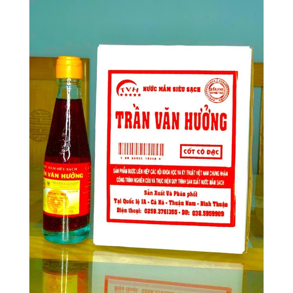 Nước mắm siêu sạch Trần Văn Hưởng loại cốt cô đặc (thùng 6 chai 220ml/chai)