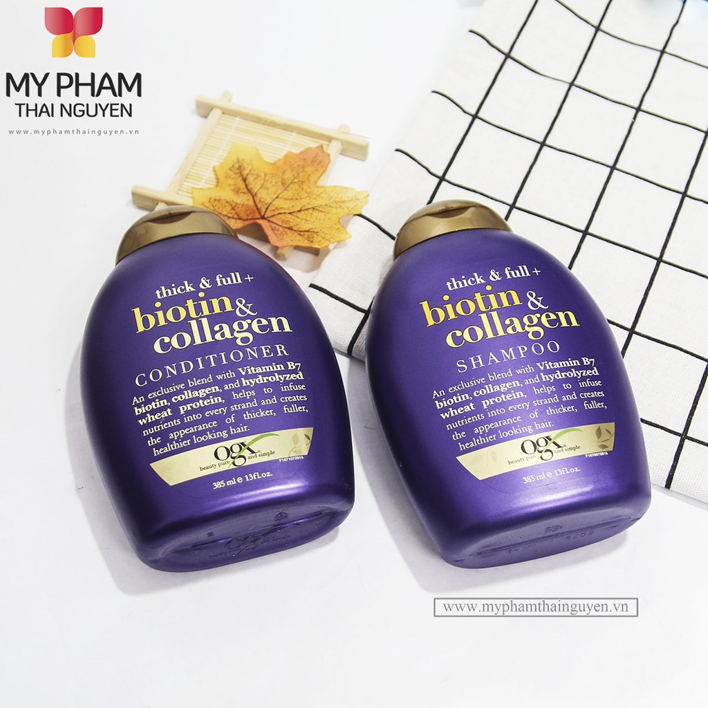 [Chính hãng] BỘ DẦU GỘI XẢ NGĂN RỤNG  TÓC ORGANIX THICK &amp; FULL BIOTIN COLLAGEN (Ảnh thật)