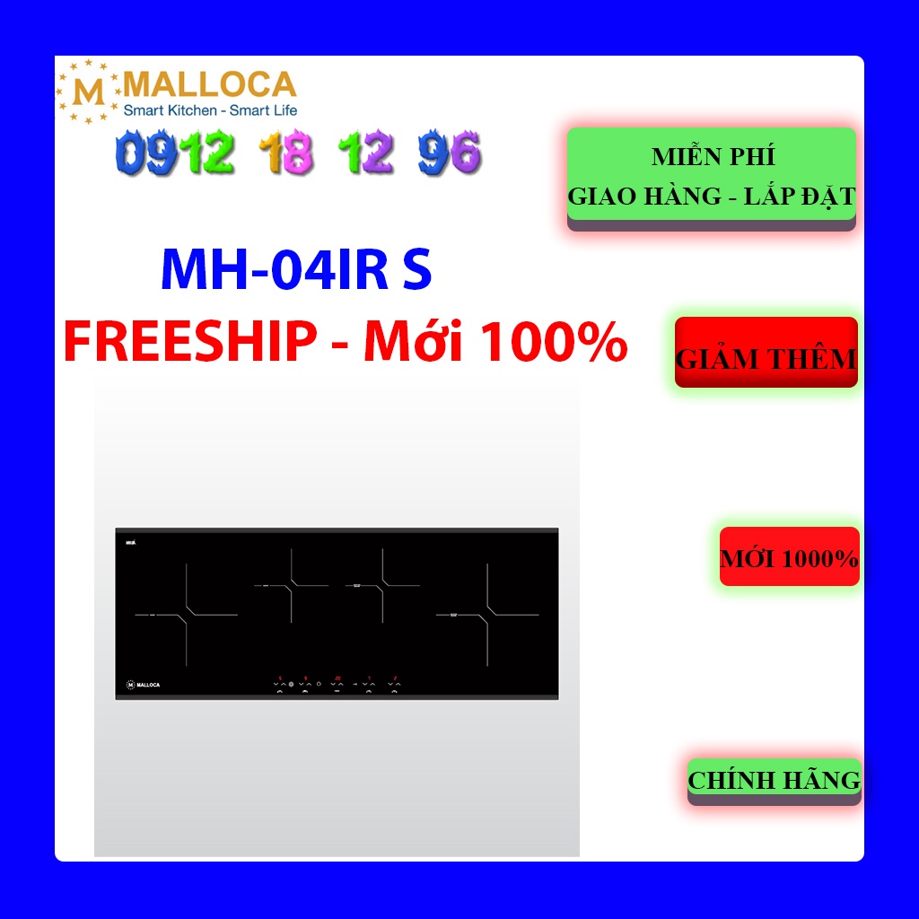 Bếp Điện Từ Kết Hợp Malloca MH-04IR S - MH04IR