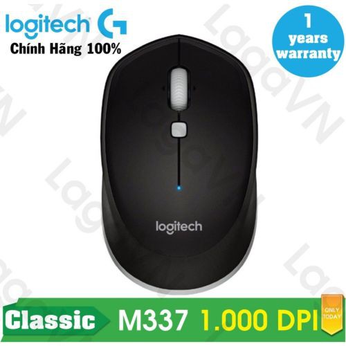 [Mã ELMS5 giảm 7% đơn 300K] Chuột Không Dây Logitech M337 Đen - Hàng Chính Hãng