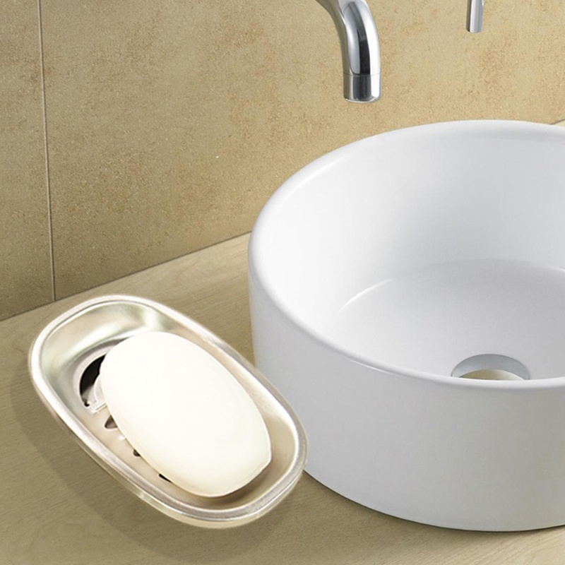 Khay Đựng Xà Phòng Hai Tầng Bằng Thép Không Gỉ Cho Nhà Bếp Nhà Tắm