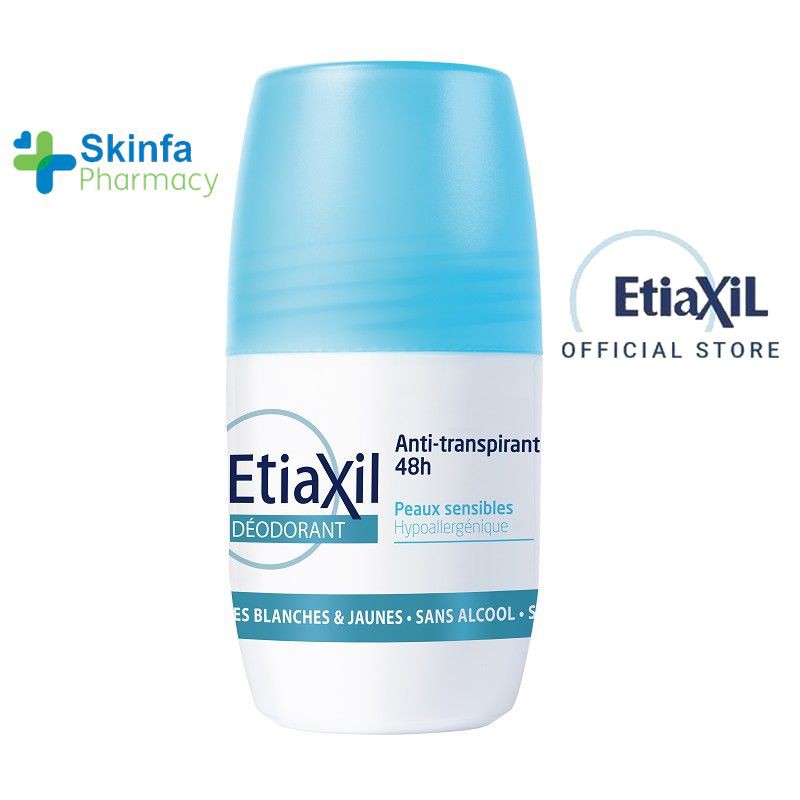 Lăn Khử Mùi Etiaxil Hàng Ngày Dạng Gel 50ml - Etiaxil Déodorant Anti Transpirant 48h - Skinfa.