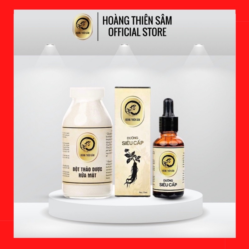 Combo Hoàng Thiên Sâm ( Bột Rửa Mặt & Tinh Chất Tái Tạo Hoàng Thiên Sâm )