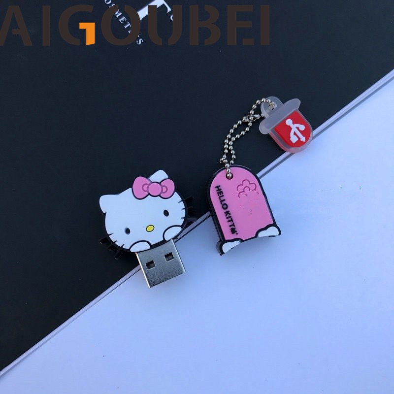 Usb 2.0 Silicone Hoạt Hình Hello Kitty Dễ Thương 1GB 2GB 4GB 8GB 16GB 32GB 64GB 128GB