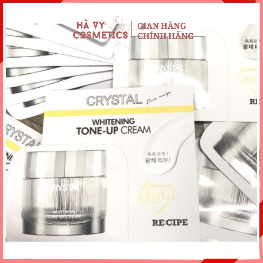 [Sample] Kem dưỡng trắng da làm mờ nám lên tông Recipe Crystal Whitening Tone Up Cream