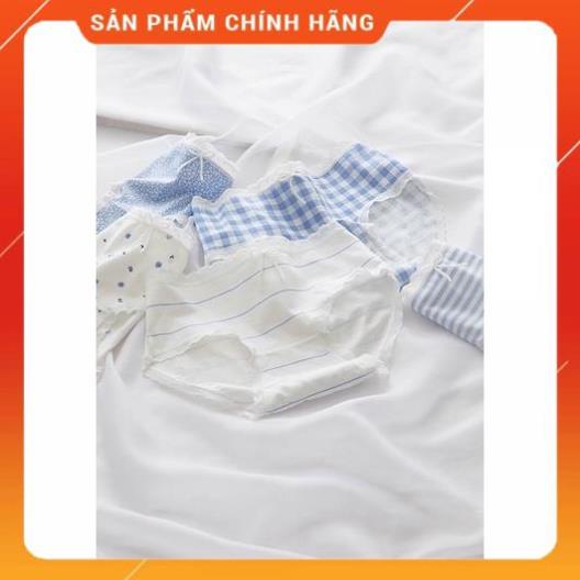 Quần Lót Nữ ❤️ Quần Cotton Nữ Viền Phối Nơ Điệu Đà Tôn Dáng 335