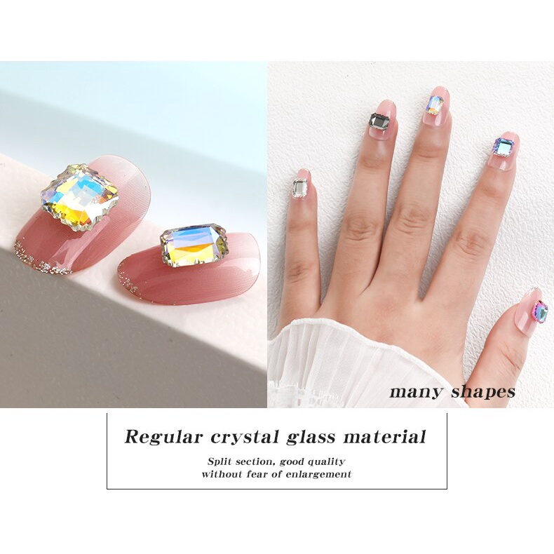 Set 10 Phụ Kiện Đá Pha Lê Trang Trí Móng Tay Sang Trọng