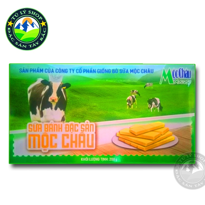 Đặc sản Bánh sữa Mộc Châu [Hàng chính hãng - Date mới nhất] (hộp xanh 200g)