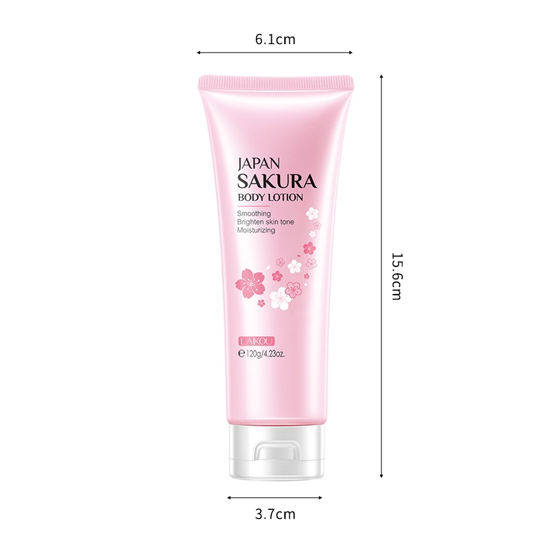 Sữa dưỡng thể LAIKOU hoa anh đào 120g Nhật Bản làm sáng màu da