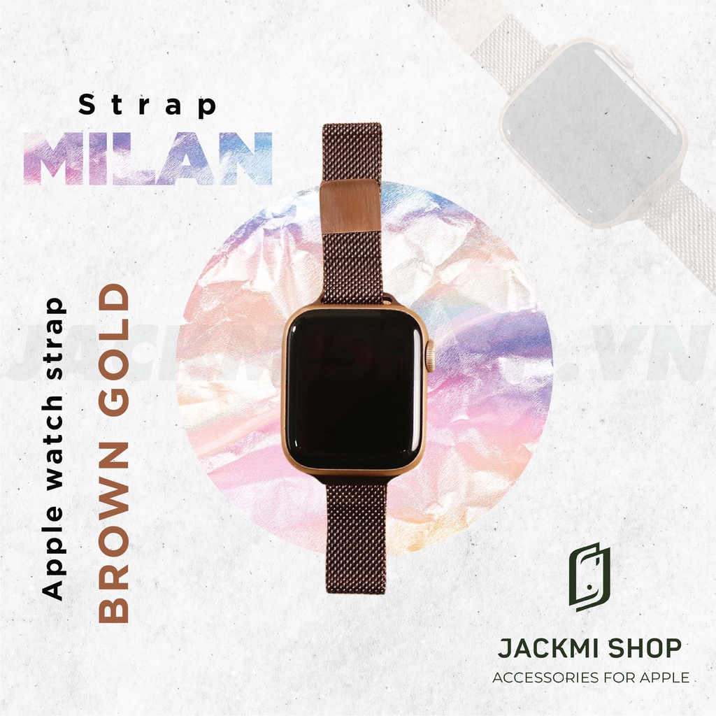 [FULL BOX] Dây Milan Thép Bản Nhỏ cho Apple Watch Series 7/6/5/4/3/2/1