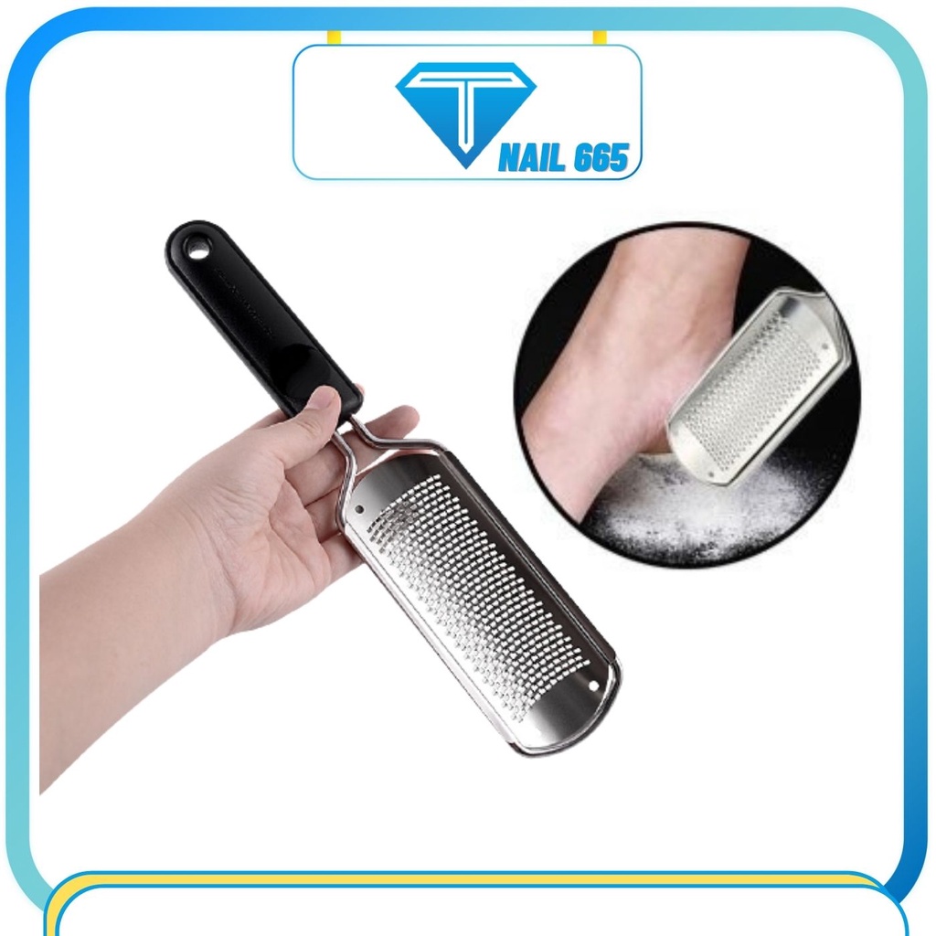 Cha got chan cây trà cạo gót chân, Tay trà gót chân inox cao cấp chống rỉ