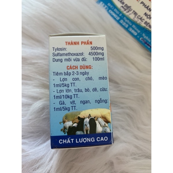 T5000 20ml - CRD, ecoli, sưng phù đầu, phân xanh, phân trắng trên gà đá, gà tre