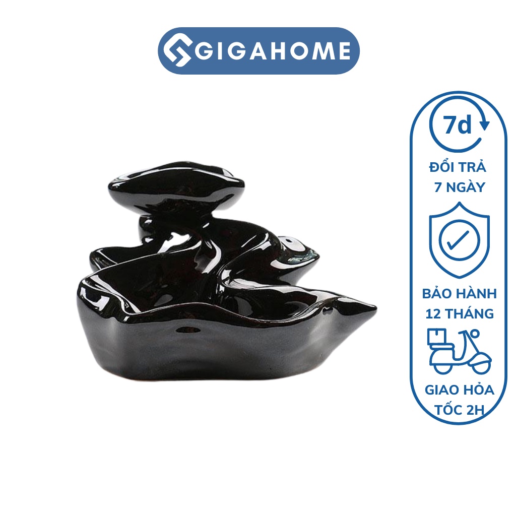 Thác Khói Trầm Hương GIGAHOME Đốt Trầm Kiểu Vân Sen 2 Tầng Cao Cấp 4665