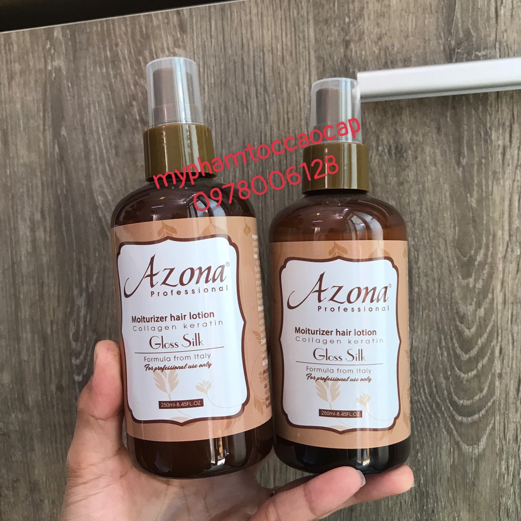 XỊT DƯỠNG PHỤC HỒI , TẠO ĐỘ BÓNG CHO TÓC COLLAGEN AZONA 250ML