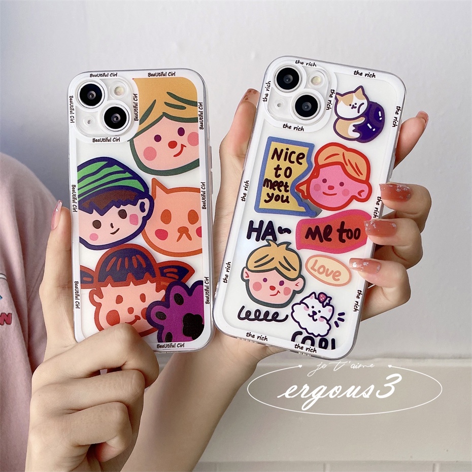 Ốp Điện Thoại Họa Tiết Bạn Thân Thời Trang Cho iPhone 13 12 11 Pro Max X XR XS Max SE 2020 8 7 Plus