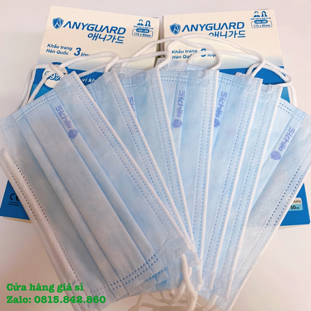 Khẩu Trang Anyguard Hàn Quốc 3 Lớp Chính Hãng - Dành Cho Người Lớn  - Bảo Vệ Hằng Ngày - Tiêu Chuẩn Công Ngh