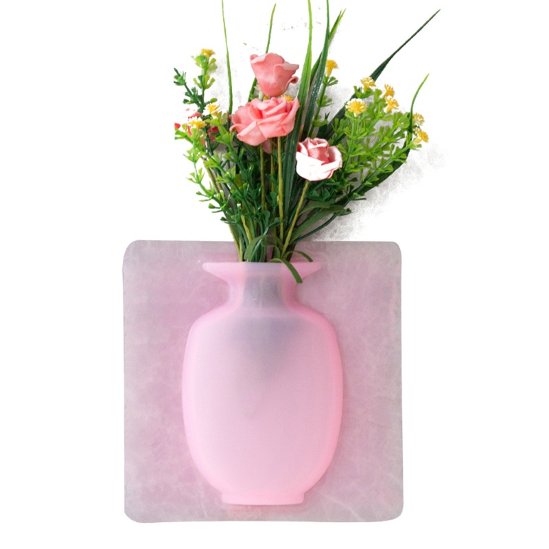 Chậu Hoa Silicone Cao Su Dính Tường Tái Sử Dụng Được