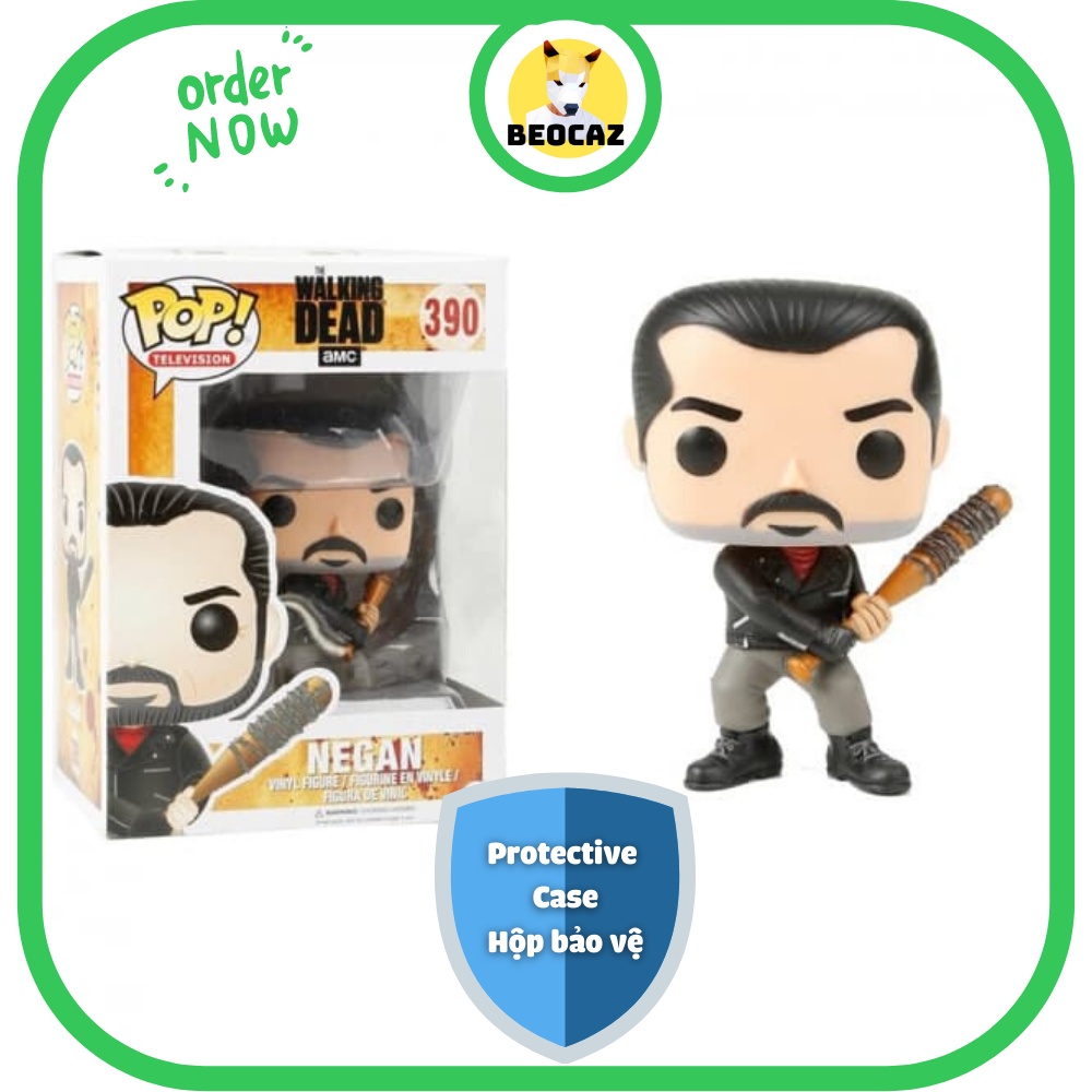 [Ship Hỏa Tốc][Full Box] [Tặng Hộp Bảo Vệ Mô hình Funko nhân vật Negan phim The Walking Dead Xác sống No.390