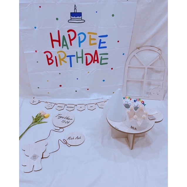 bàn gấu HapyBirthday