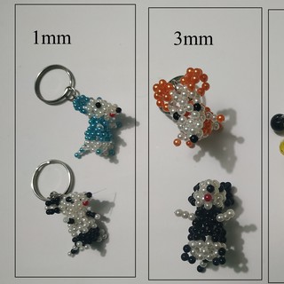 Sản phẩm hạt cườm - Móc khóa con chuột hạt cườm nhỏ