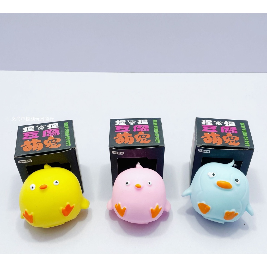 Squishy Mochi Chim Cánh Cụt Gà Vàng Ếch Xanh  mềm dễ thương chân thực giảm stress co dãn đàn hồi ngộ nghĩnh chậm tăng