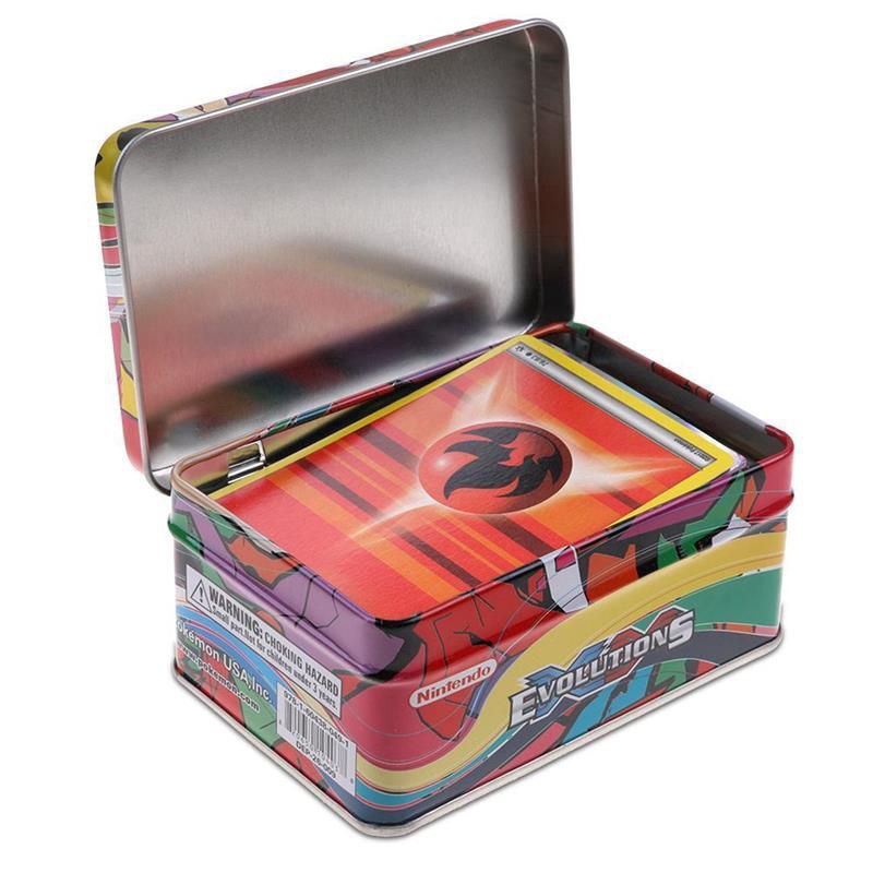 New 40PCS Pokemon Cards Pokemon Trading Card Sun&amp;Moon Cards in Metal Box Kids Gift