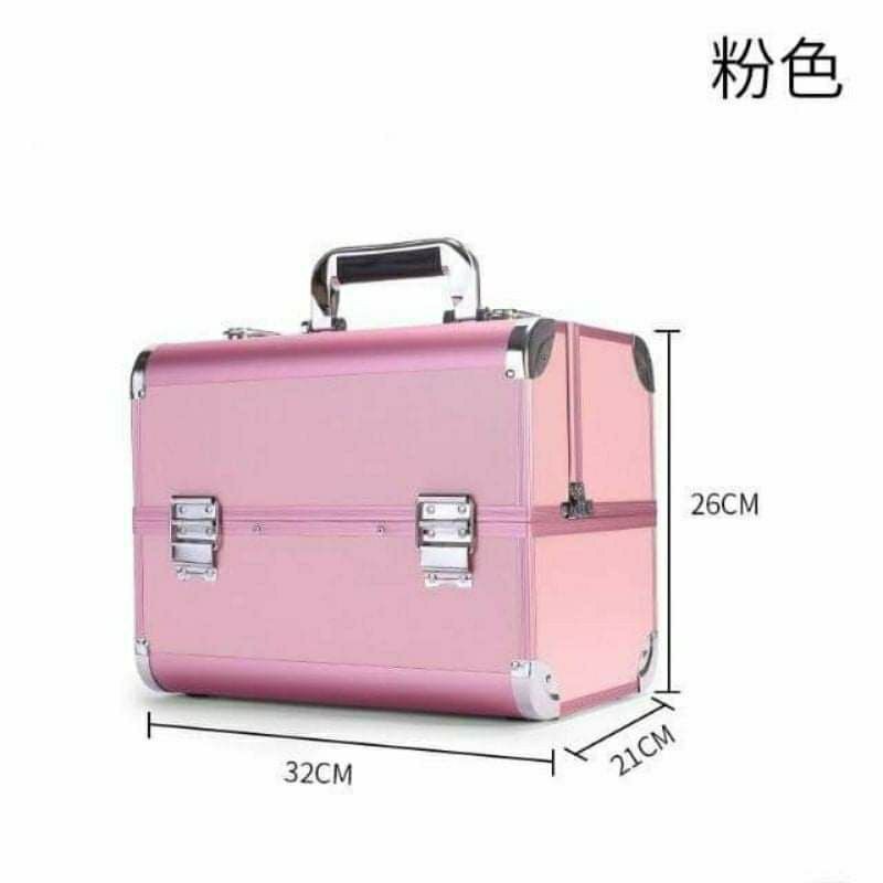 Cốp nhôm 2 khuy đựng đồ phun xăm, nail, mỹ phẩm