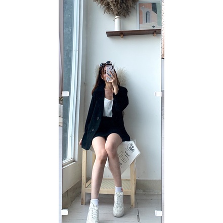 Set vest chân váy chữ A, set vest công sở Hàn Quốc CỎ STORE SV01