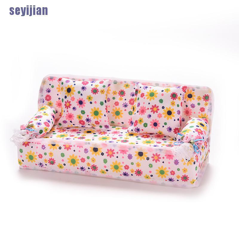 Set 3 Đệm Ghế Sofa Kèm 2 Gối Cho Nhà Búp Bê | BigBuy360 - bigbuy360.vn