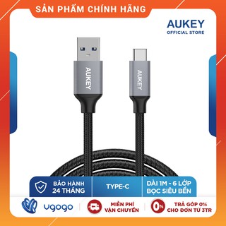 Cáp sạc type c aukey cb-cd2 sạc dài 1 mét - nhà phân phối chính thức