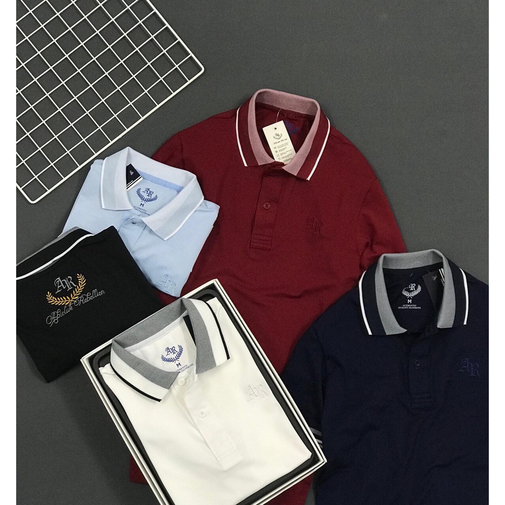 Polo basic - Tối giãn - logo Thêu - 5 màu