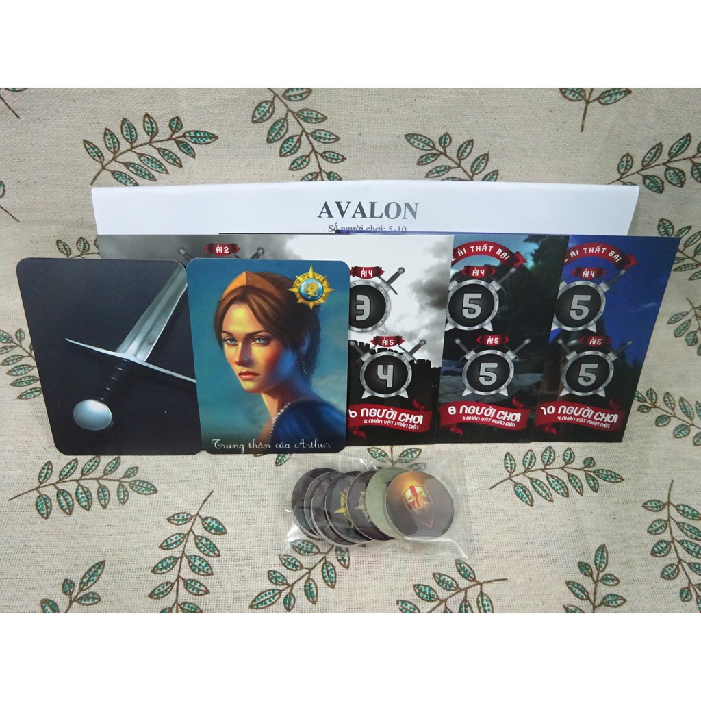 TRÒ CHƠI BOARD GAME AVALON VIỆT HÓA BẢN ĐẦY ĐỦ ( LADY OF THE LAKE + EXCALIBUR + LANCELOT )