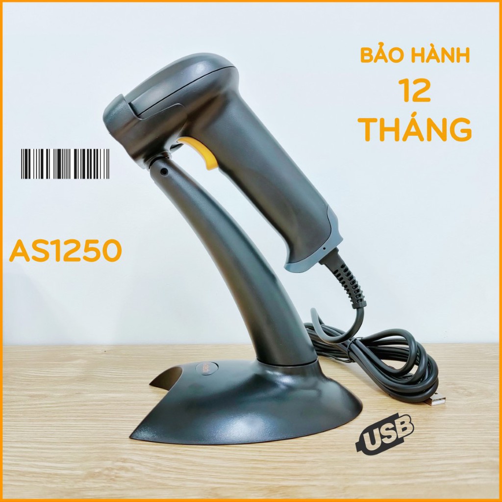 Máy quét mã vạch Antech AS1250 - Máy quét mã Barcode 1D có dây cầm tay