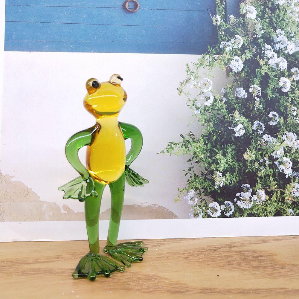 LAKAMIER Kính Tượng Ếch Thủy Tinh Handmade Trang Trí Nhà Cửa