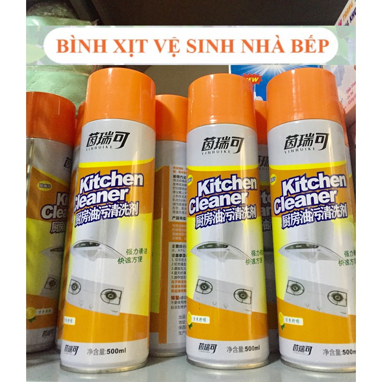 Chai Xịt Tẩy Rửa Đa Năng Kitchen Cleaner 500ml – Tẩy Rửa Nhà Bếp Dạng Bọt - Nước tẩy rửa nhà bếp