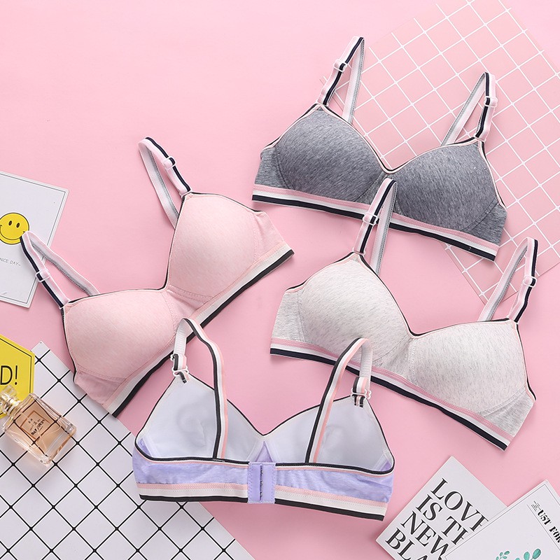 Áo ngực nữ áo lót ngực bralette chất cotton không gọng đệm mỏng phom ôm ngực mặc mát 4 màu