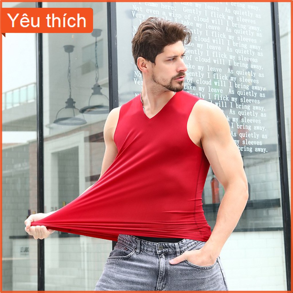ÁO BA LỖ THUN LỤA LẠNH KHÔNG VIỀN SIÊU MÁT VANTINOMEN